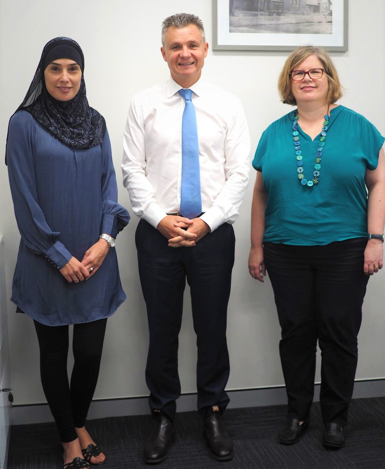 Matt Thistlethwaite March 2022 engagement with Mariam Faraj and Nathalie Hansen